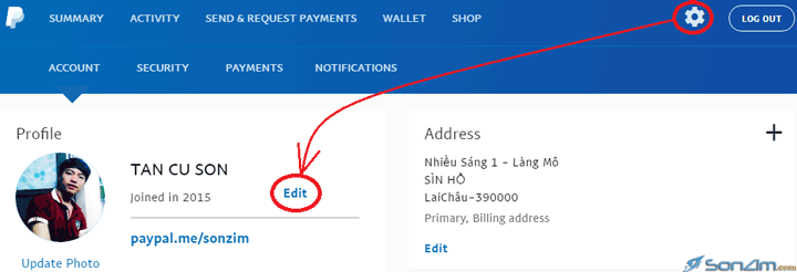 Hướng dẫn thay đổi họ tên trên PayPal - 1