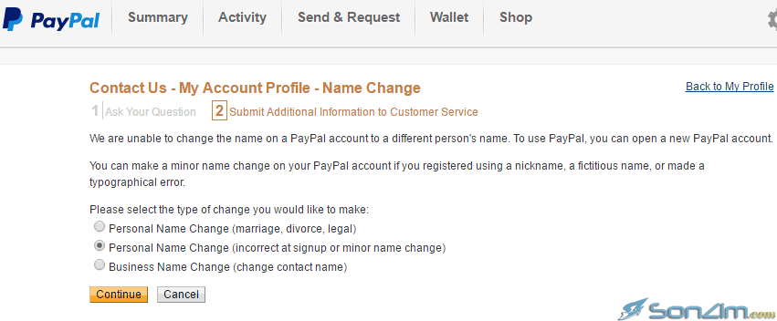 Hướng dẫn thay đổi họ tên trên PayPal - 3