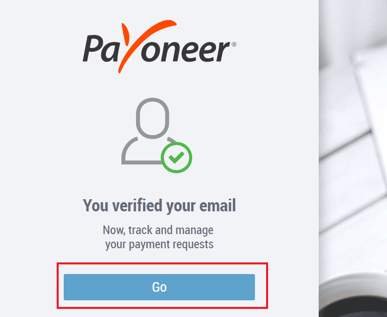 Cách đăng ký Payoneer - Bước 7