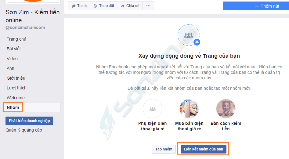 Hướng dẫn liên kết trang Fanpage với group (nhóm) Facebook - 4