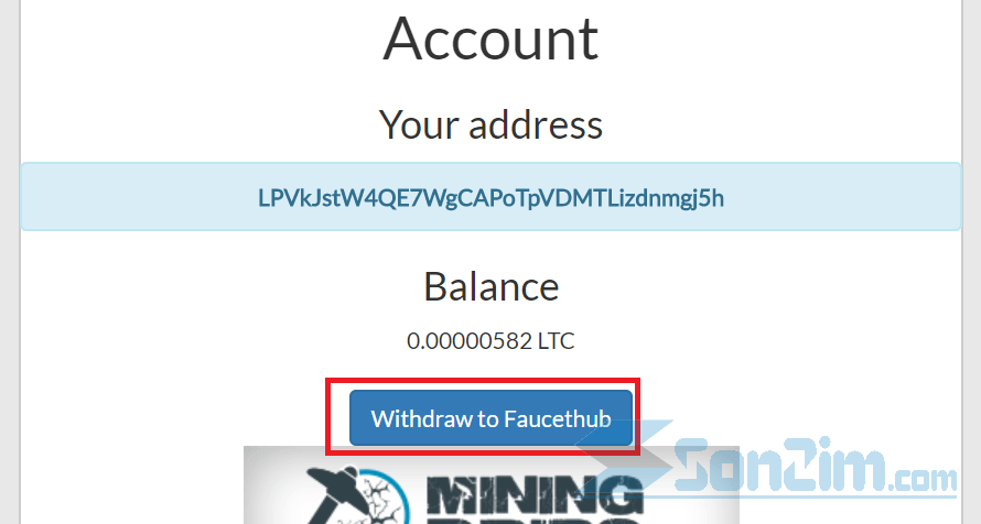 Cách rút Litecoin từ GetFree Coin về ví FaucetHub - Bước 2