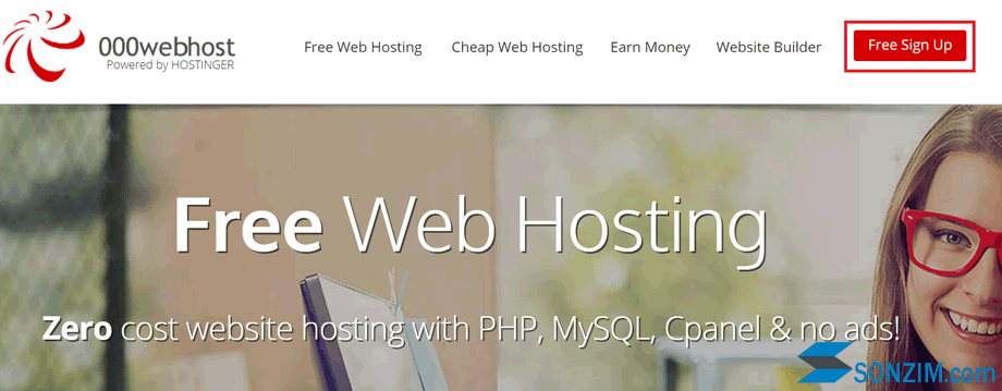 Cách đăng ký hosting miễn phí trên 000webhost - Bước 1