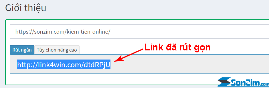 Cách rút gọn link kiếm tiền trên Link4win - 2