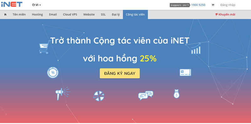 Hướng dẫn tạo tài khoản Cộng tác viên trên iNET.vn - 1