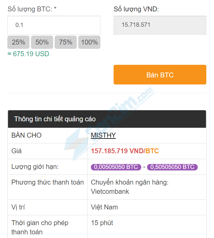 Cách bán bitcoin lấy VND trên Remitano - 5