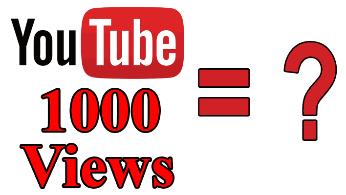 1000 lượt xem trên Youtube được bao nhiêu tiền?