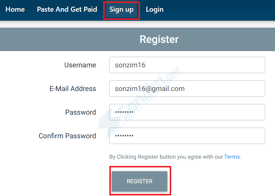 Cách đăng ký tài khoản Paste - 1