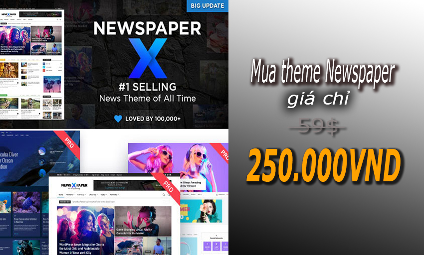 Mua theme NewspaperTheme hàng đầu cho các Bloger giá siêu rẻ chỉ 250.000VND